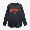 Detroit Tigers Nike Authentic Collection Raglan Dri-FIT Sweatshirt - Navy - Front View