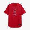 Los Angeles Angels Nike Authentic Collection Batting Practice Pre-Game Raglan Dri-FIT Top - Red - Alt1