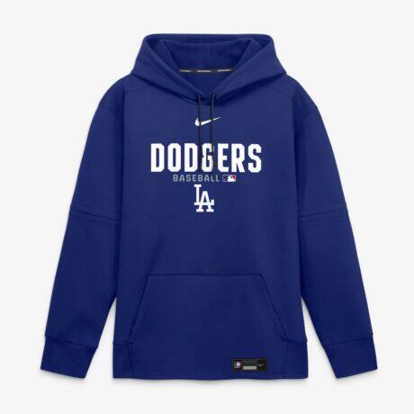 Los Angeles Dodgers Nike Authentic Collection Therma-FIT Hoodie - Royal - Front View