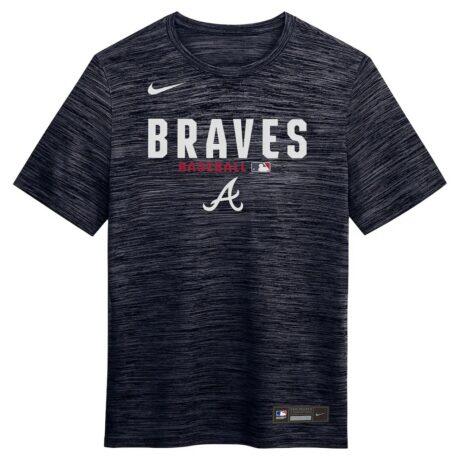 Atlanta Braves Nike Authentic Collection Velocity Dri-FIT T-Shirt - Navy - Front View