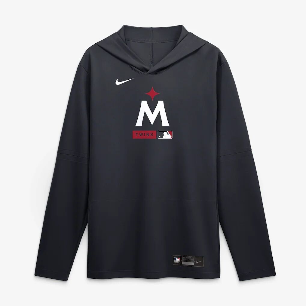 Minnesota Twins Nike Authentic Collection Dri-FIT Long Sleeve Hooded T-Shirt