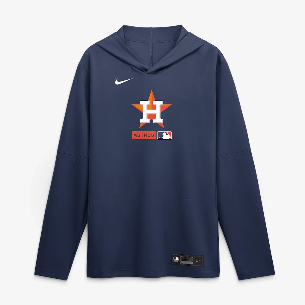 Houston Astros Nike Authentic Collection Dri-FIT Long Sleeve Hooded T-Shirt