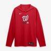 Washington Nationals Nike Authentic Collection Dri-FIT Long Sleeve Hooded T-Shirt - Red - Alt1