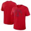 Los Angeles Angels Nike Authentic Collection Early Work Tri-Blend Dri-FIT T-Shirt - Red - Front View