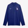Los Angeles Dodgers Nike Authentic Collection Dri-FIT Raglan Half-Zip Pullover - Royal - Alt1
