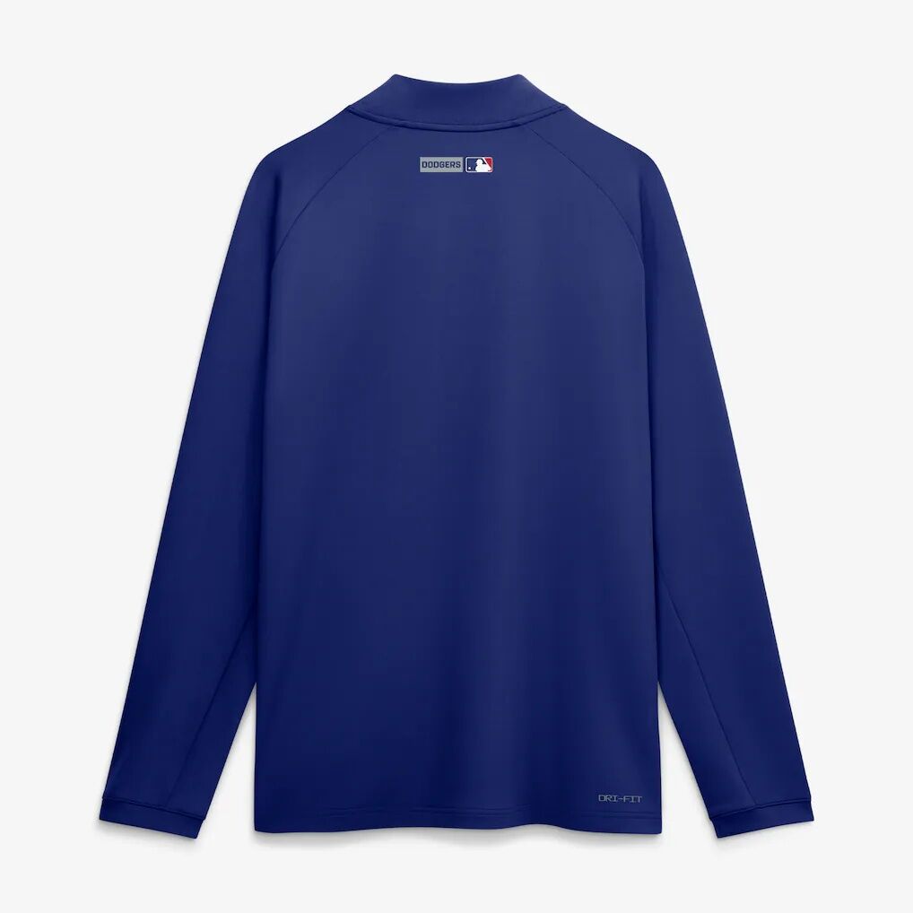 Los Angeles Dodgers Nike Authentic Collection Dri-FIT Raglan Half-Zip Pullover – Royal