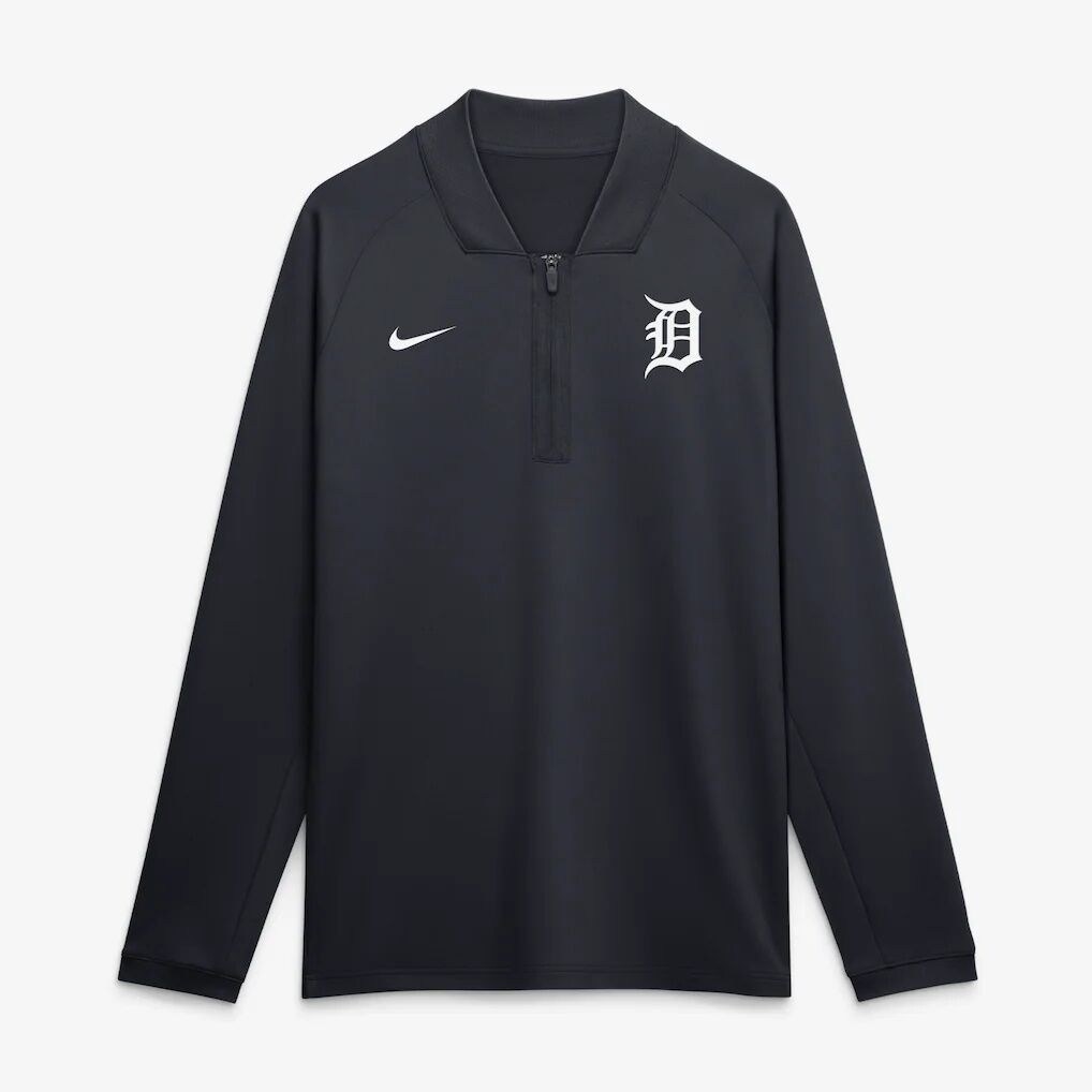 Detroit Tigers Nike Authentic Collection Dri-FIT Raglan Half-Zip Pullover