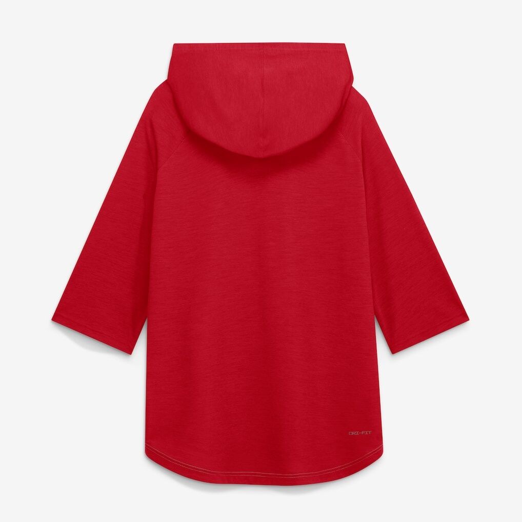 Los Angeles Angels Nike Authentic Collection Flux Dri-FIT Raglan 3/4-Sleeve Hooded T-Shirt