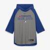 Toronto Blue Jays Nike Authentic Collection Flux Dri-FIT Raglan 3/4-Sleeve Hooded T-Shirt - Gray - Alt1