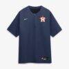 Houston Astros Nike Authentic Collection Dri-FIT Quarter-Zip Windshirt - Navy - Alt1