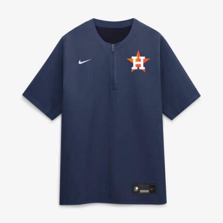 Houston Astros Nike Authentic Collection Dri-FIT Quarter-Zip Windshirt - Navy - Alt1
