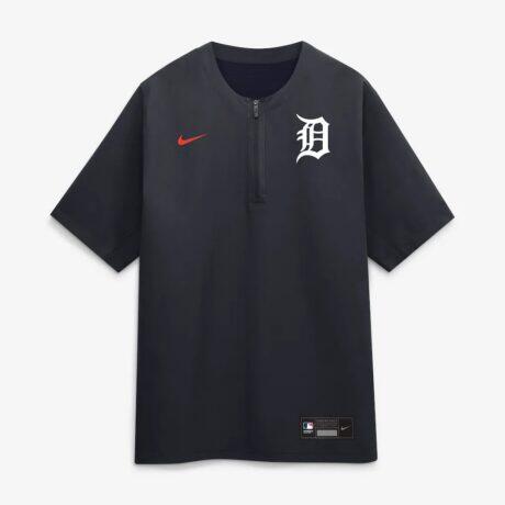 Detroit Tigers Nike Authentic Collection Dri-FIT Quarter-Zip Windshirt - Navy - Alt1