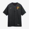 Pittsburgh Pirates Nike Authentic Collection Dri-FIT Quarter-Zip Windshirt - Black - Alt1