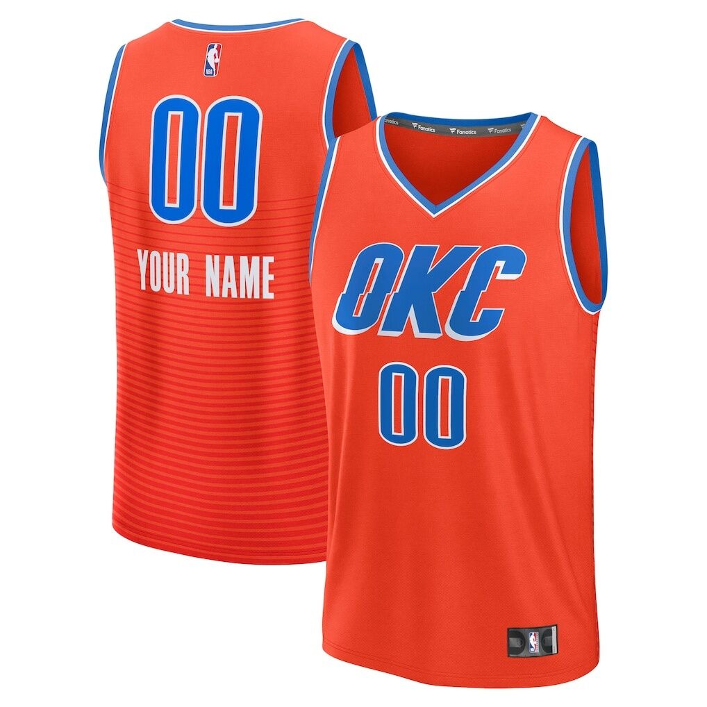 Oklahoma City Thunder Fashion7 Fast Break Custom Jersey - Statement Edition