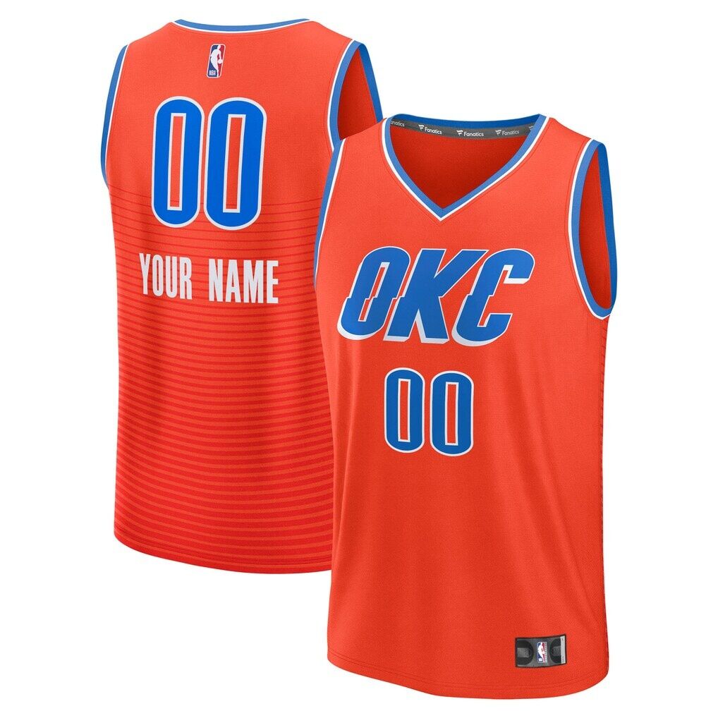 Oklahoma City Thunder Fashion7 Youth Fast Break Custom Jersey - Statement Edition
