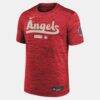 Los Angeles Angels Nike Authentic Collection City Connect Velocity Dri-FIT T-Shirt - Red - Detail View
