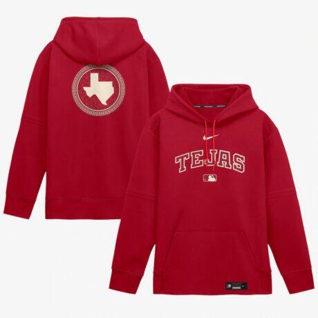 Texas Rangers Nike 2026 City Connect Authentic Collection Therma-FIT Hoodie - Red - Front View