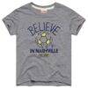 Nashville SC Homage Youth MLS x Ted Lasso Believe Graphic Tri-Blend T-Shirt - Gray - Front View