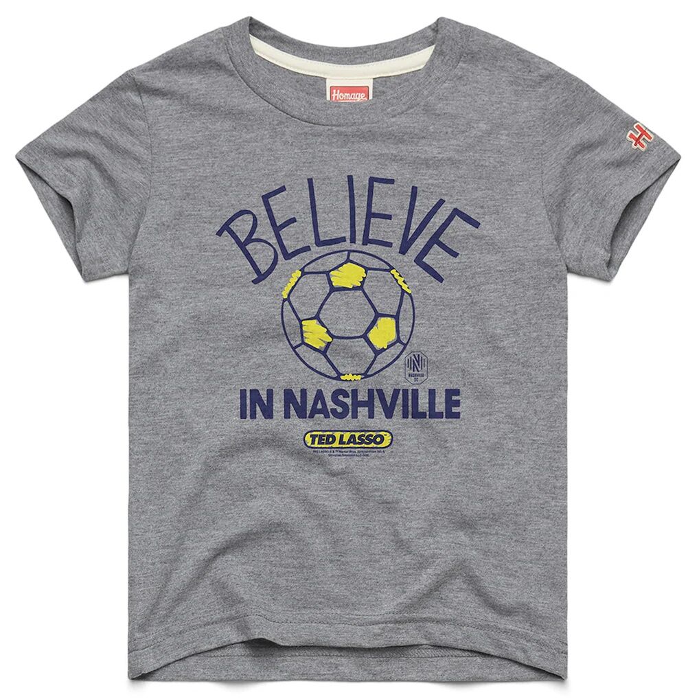 Nashville SC Homage Youth MLS x Ted Lasso Believe Graphic Tri-Blend T-Shirt