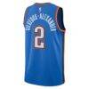 Shai Gilgeous-Alexander Oklahoma City Thunder Nike Unisex Swingman Jersey - Blue - Detail View