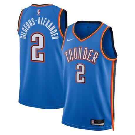 Shai Gilgeous-Alexander Oklahoma City Thunder Nike Unisex Swingman Jersey - Blue - Front View
