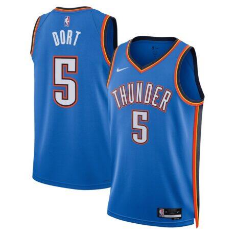 Luguentz Dort Oklahoma City Thunder Nike Unisex Swingman Jersey - Blue - Front View