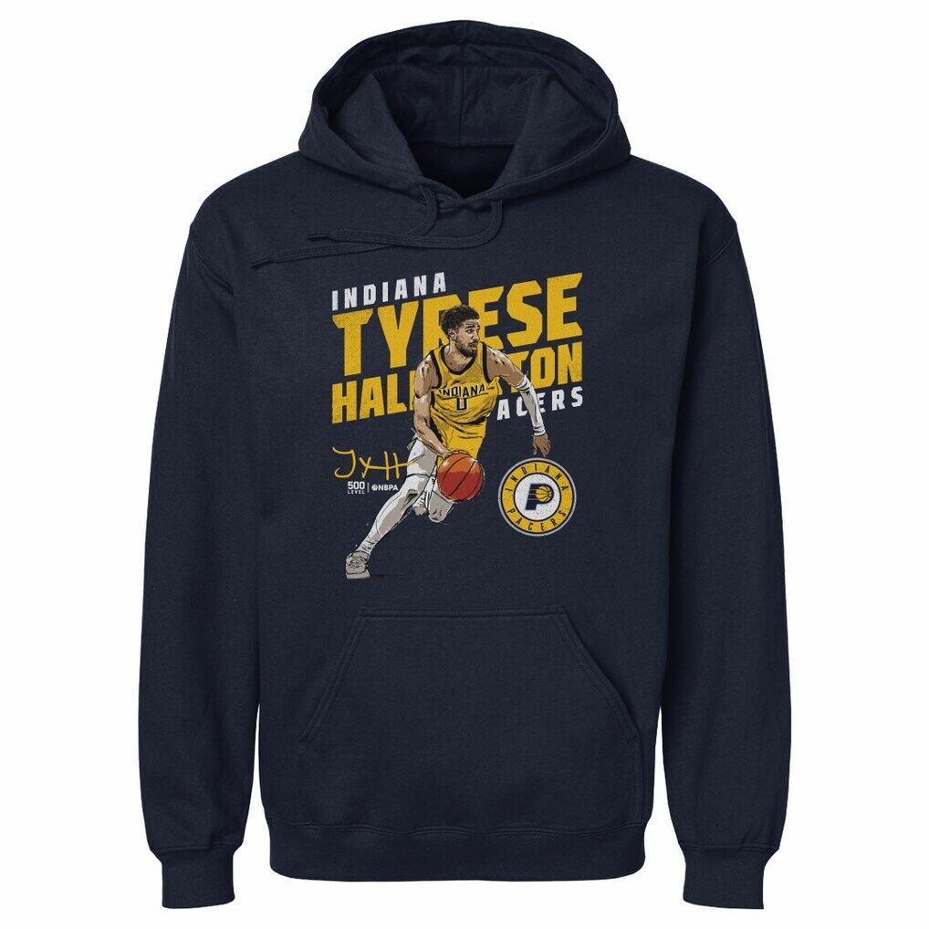 Tyrese Haliburton Indiana Pacers 500 Level Slant Pullover Hoodie