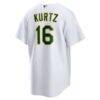 Nick Kurtz Athletics Nike Home Replica Player Jersey - White - Detail View