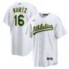Nick Kurtz Athletics Nike Home Replica Player Jersey - White - Front View