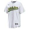 Nick Kurtz Athletics Nike Home Replica Player Jersey - White - Side View