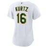 Nick Kurtz Athletics Nike Women's Home Replica Player Jersey - White - Detail View
