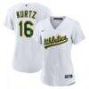 Nick Kurtz Athletics Nike Women's Home Replica Player Jersey - White - Front View