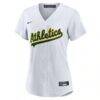 Nick Kurtz Athletics Nike Women's Home Replica Player Jersey - White - Side View