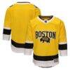 Boston Bruins Outerstuff Youth 2026 Stadium Series Premier Jersey - Gold - Front View