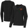 Washington Commanders Antigua Women's Varsity Tri-Blend V-Neck Long Sleeve T-Shirt - - Front View