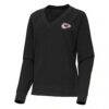 Kansas City Chiefs Antigua Women's Varsity Tri-Blend V-Neck Long Sleeve T-Shirt - - Side View