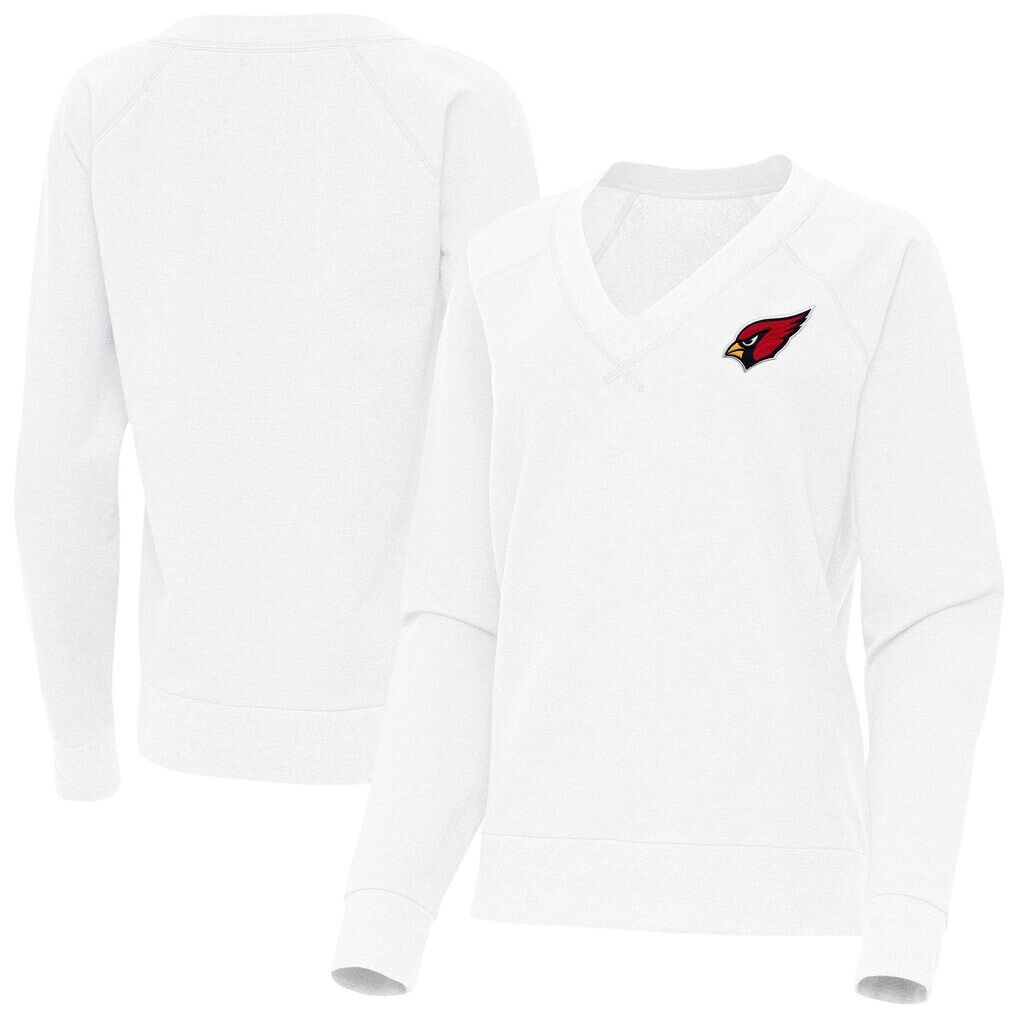 Arizona Cardinals Antigua Women's Varsity Tri-Blend V-Neck Long Sleeve T-Shirt