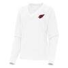 Arizona Cardinals Antigua Women's Varsity Tri-Blend V-Neck Long Sleeve T-Shirt - White - Side View