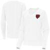 Chicago Bears Antigua Women's Varsity Tri-Blend V-Neck Long Sleeve T-Shirt - White - Front View