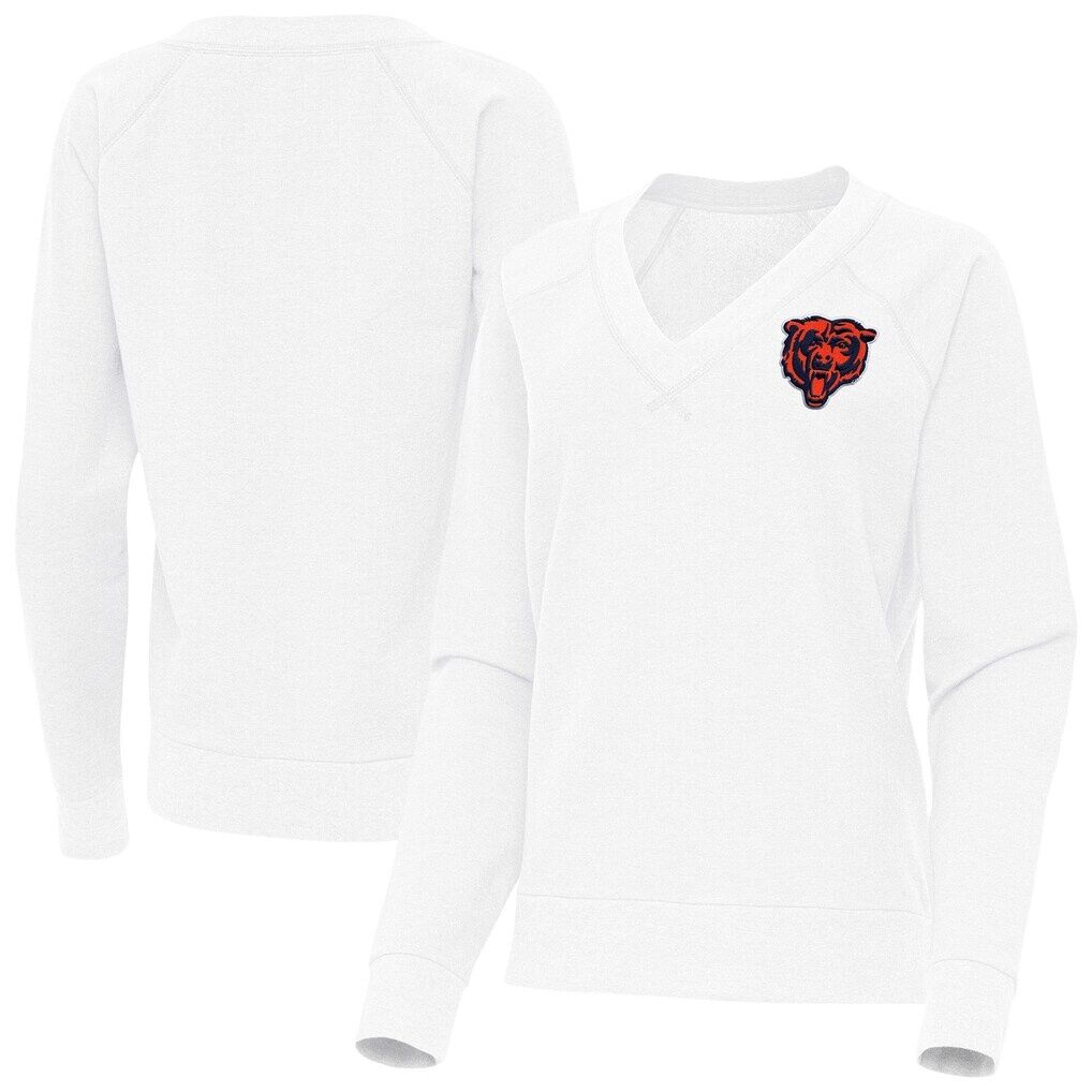 Chicago Bears Antigua Women's Varsity Tri-Blend V-Neck Long Sleeve T-Shirt