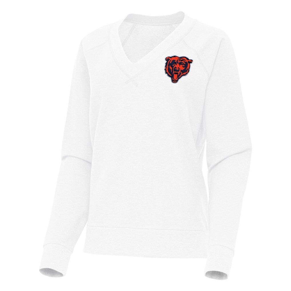 Chicago Bears Antigua Women's Varsity Tri-Blend V-Neck Long Sleeve T-Shirt