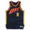 Jalen Williams Oklahoma City Thunder Autographed Fashion7 Authentic Nike Black 2023-24 City Edition Authentic Jersey - - Detail View