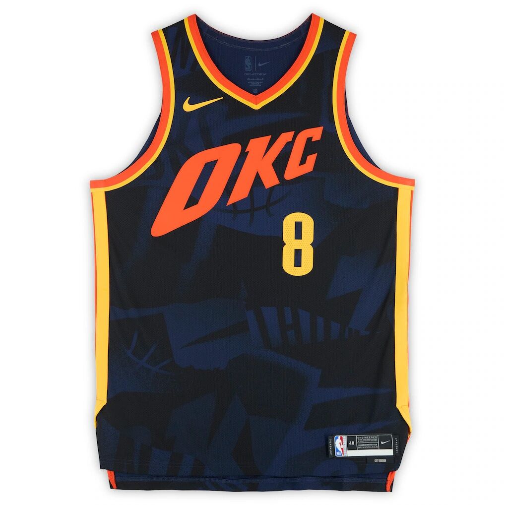 Jalen Williams Oklahoma City Thunder Autographed Fashion7 Authentic Nike Black 2023-24 City Edition Authentic Jersey