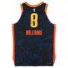 Jalen Williams Oklahoma City Thunder Autographed Fashion7 Authentic Nike Black 2023-24 City Edition Authentic Jersey - - Side View
