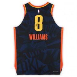 Jalen Williams Oklahoma City Thunder Autographed Fashion7 Authentic Nike Black 2023-24 City Edition Authentic Jersey