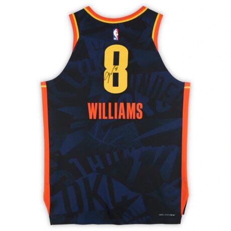 Jalen Williams Oklahoma City Thunder Autographed Fashion7 Authentic Nike Black 2023-24 City Edition Authentic Jersey