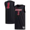 #1 Louisville Cardinals adidas Replica Basketball Jersey - Black - Front View