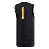 #1 Alabama State Hornets adidas Replica Basketball Jersey - Black - Detail View