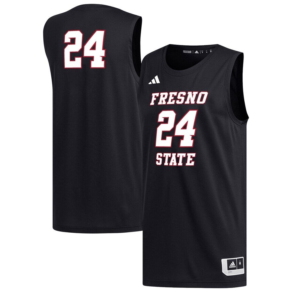 #24 Fresno State Bulldogs adidas Replica Basketball Jersey
