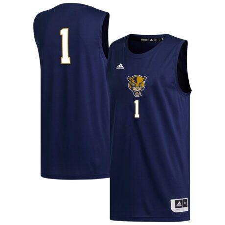 #1 FIU Panthers adidas Replica Basketball Jersey - Navy - Front View